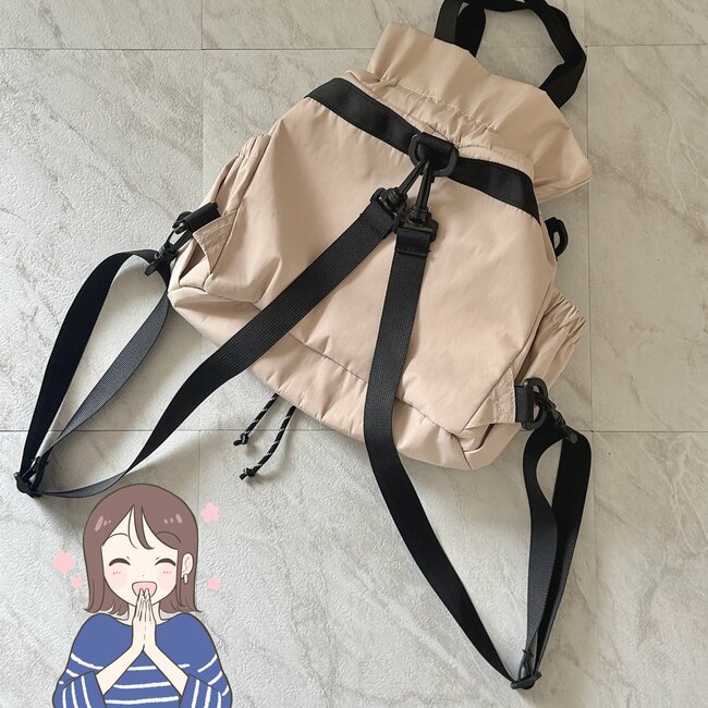 【しまむら】ガバッと開いて使いやすい！2420円の「ポケットたくさんバッグ」コロンとした丸みのあるフォルムが可愛い！《購入レビュー》