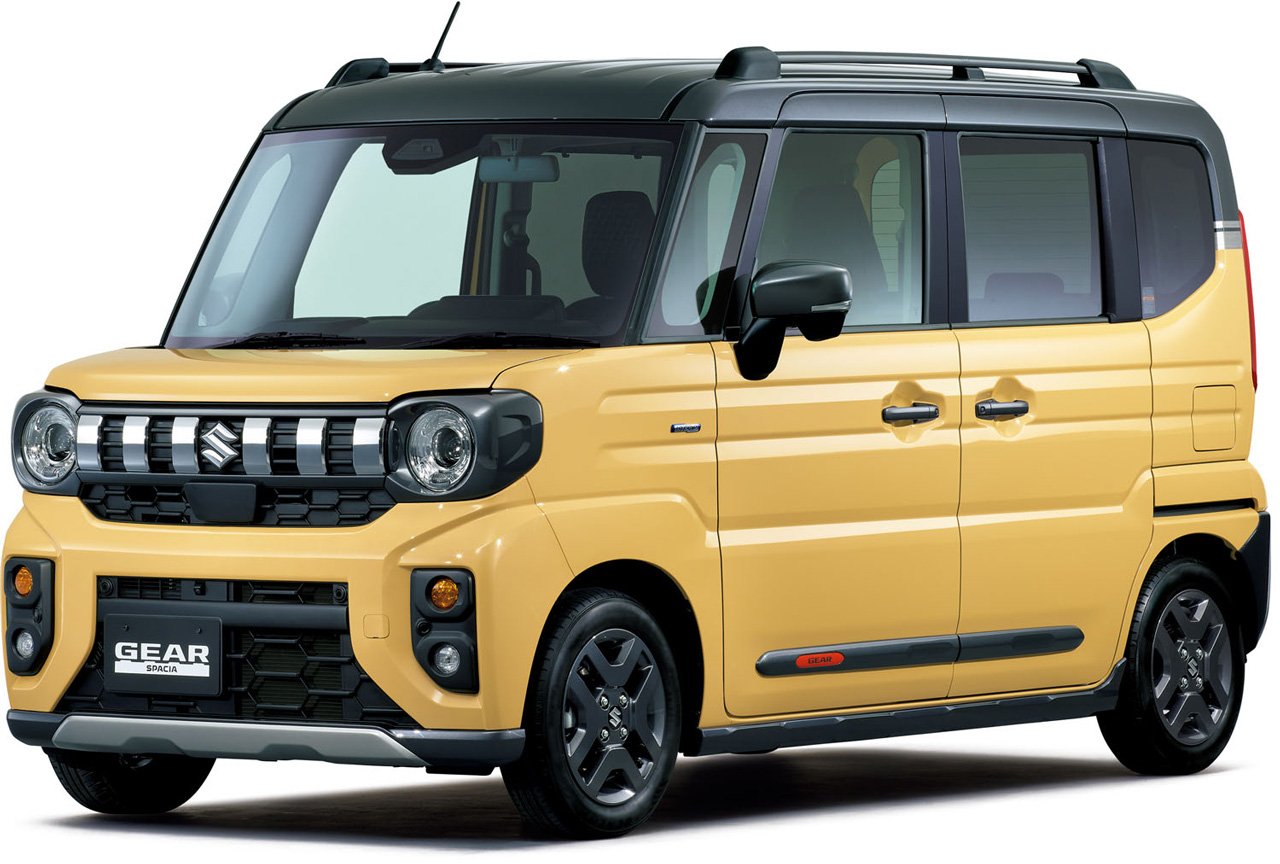 現行型スペーシアギア。HYBRID XZターボ 2トーンルーフ(広報写真)