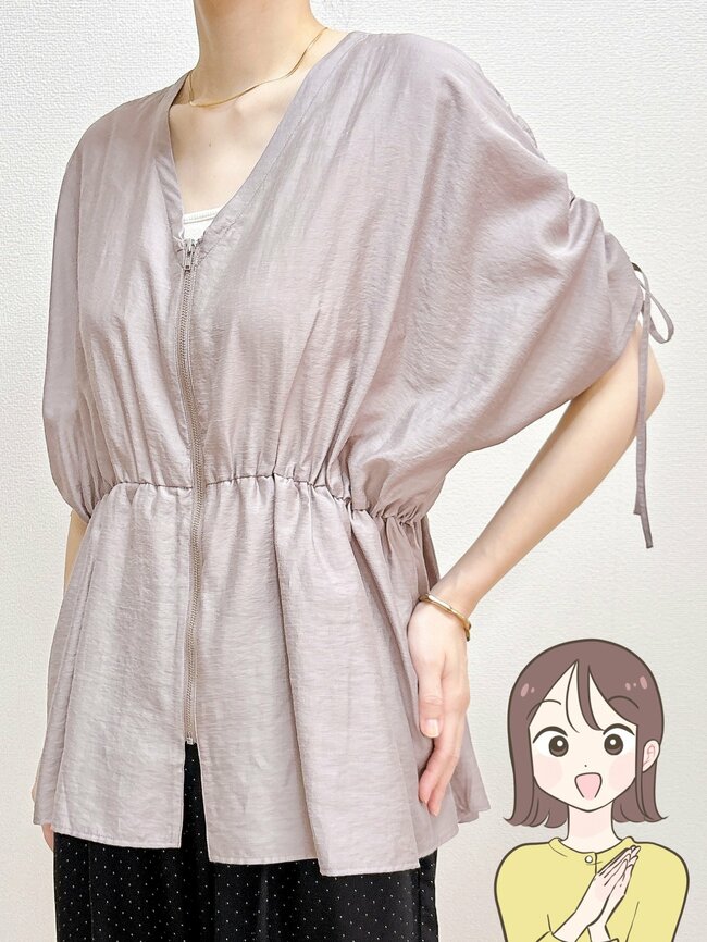 「めちゃくちゃ細見えします」ハニーズの“着痩せブラウス”ひんやり涼しくて快適です！「ぽっこりお腹が気になる方にもおすすめ」《購入レビュー》