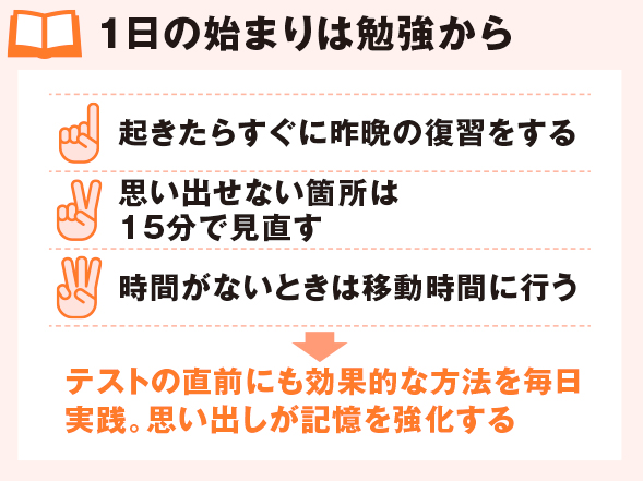 1日の始まりは勉強から