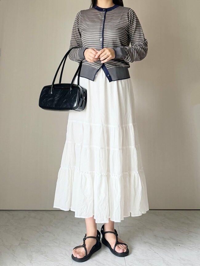 【しまむら】サッと羽織るだけでカワイイ！1639円の「楽ちんカーディガン」スカートからパンツまで幅広いコーデに使えます！