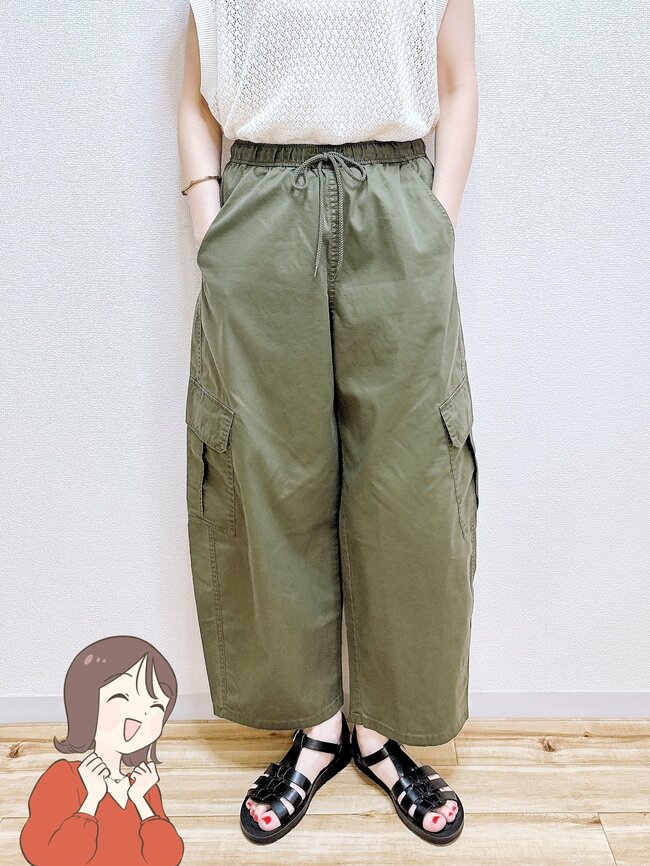 「全色買いました」「完全一目惚れ」GUの“楽ちんワイドパンツ”ポケットたくさんで快適すぎる！「動きやすいし使い勝手も良い」