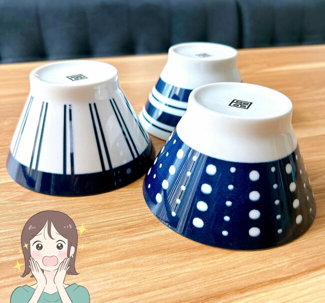 全種類買って正解でした!セリアの「昭和レトロなお茶碗」定食屋さんみたいでテンションが上がります!