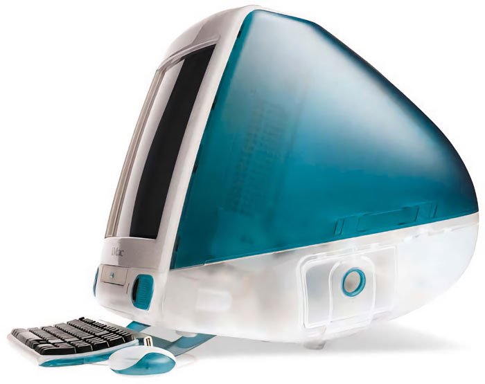 ジョブズは常々、Apple製品の背面は、他社製品の正面よりも美しいと話していたが、初代iMacでは、半透明の筐体を採用して中身の美しさまで印象付けた。彼は基板の配線パターンにもこだわることで知られていたが、iMac以前には、よほどのマニアか修理工以外は目にすることが少なかった