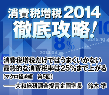 消費税増税だけではうまくいかない 最終的な消費税率は25％まで上がる――大和総研調査提言企画室長　鈴木 準