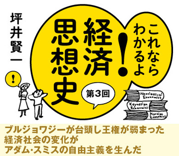 ブルジョワジーが台頭し王権が弱まった経済社会の変化がアダム･スミスの自由主義を生んだ