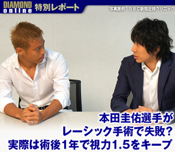本田圭佑選手がレーシック手術で失敗？実際は術後1年で視力1.5をキープ