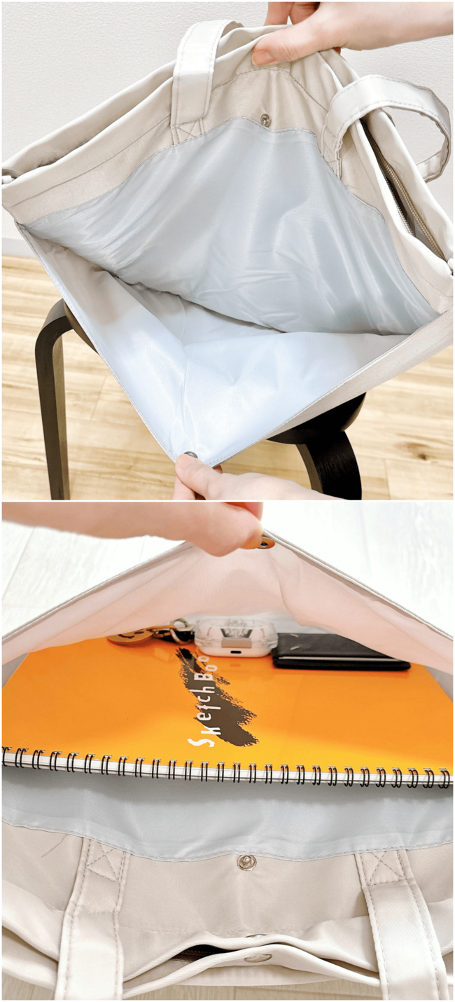 「2個目の購入」「買って大正解でした」3COINSの“大容量トートバッグ”ポケットいっぱいで大助かりです！「全て入るので助かってます」