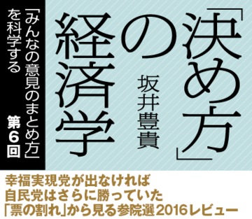 幸福実現党が出なければ自民党はさらに勝っていた「票の割れ」から見る参院選2016レビュー