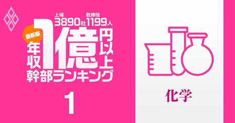 【化学87人】1億円以上稼ぐ取締役・実名年収ランキング！トップは8.5億円…三菱ケミ、住友化学、三井化学、旭化成、レゾナック、信越化学の幹部の報酬はいくら？
