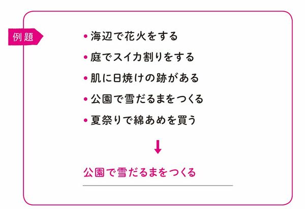 【脳トレ】共通しない「仲間外れ」を探してみよう