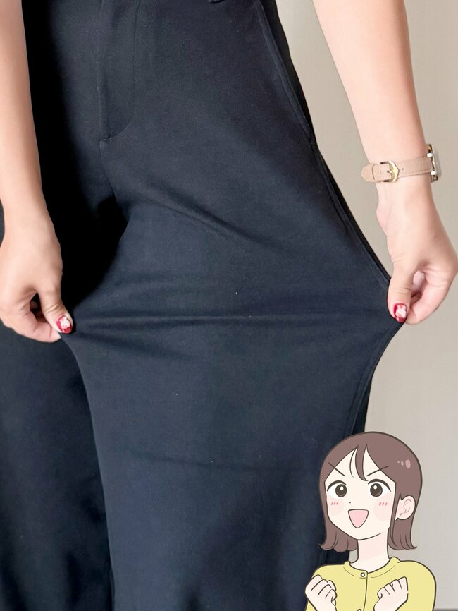 買って大正解でした！ユニクロの「新作ふんわりパンツ」はくだけで脚がスラッと見えるし、着心地もバッチリです！《購入レビュー》