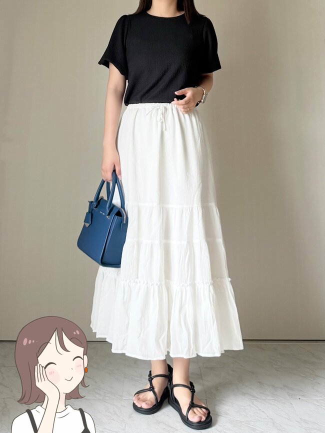 【しまむら】春夏コーデに大活躍！1089円の「ぽわん袖トップス」二の腕やウエストをカバーできて頼りになる！