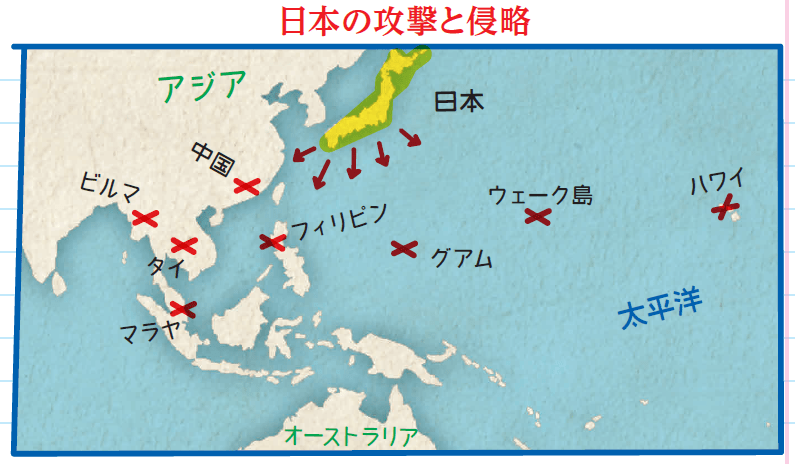 日本の攻撃と侵略