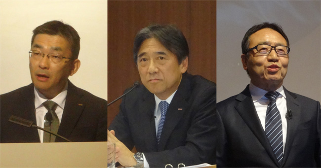 KDDIの髙橋社長、ドコモの吉澤社長、ソフトバンクの宮内社長