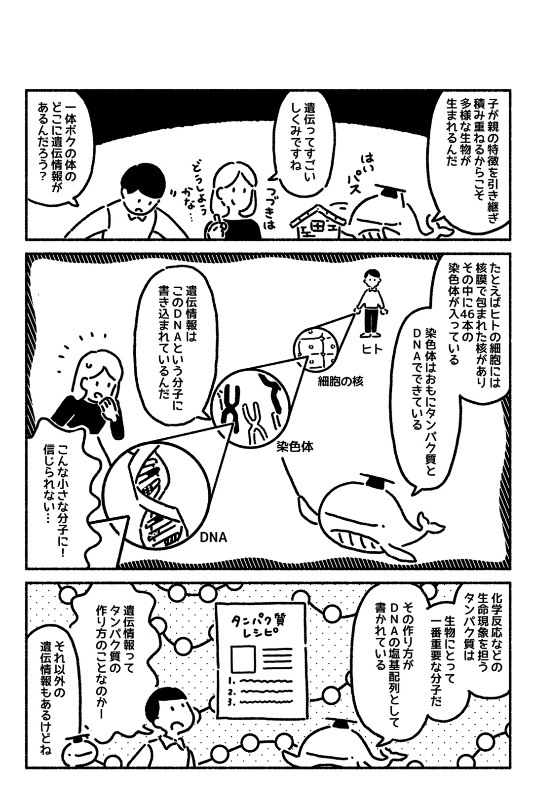マンガでわかる「生物」の遺伝は、ブロック遊びに似ている