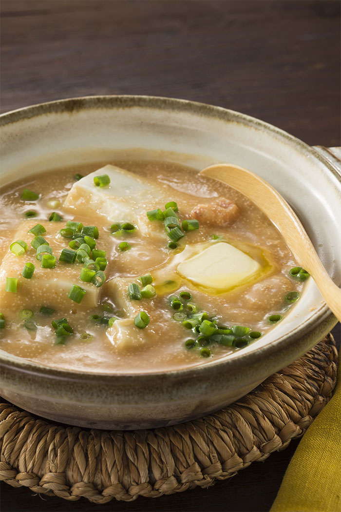 絶対おいしい!<br />とろ~り明太スープが<br />ヤミつきになる<br />「明太湯豆腐」レシピ