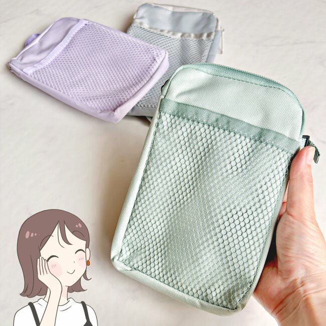 【セリア】お薬手帳がジャストフィット!スリムで軽い「ぺたんこショルダー」色違いで3つも買っちゃった!《購入レビュー》