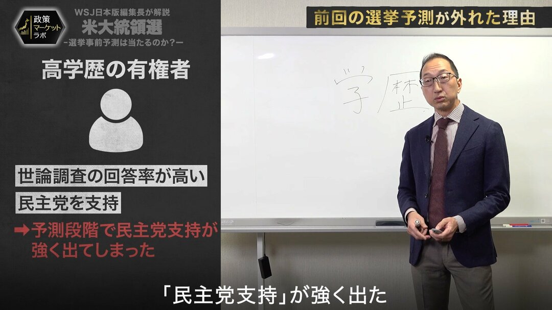 【WSJ日本版編集長・解説動画】米大統領選予測が次こそ外れない2つの理由
