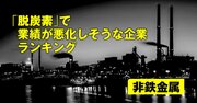 「脱炭素」で業績が悪化しそうな企業ランキング【非鉄金属】2位三井金属、1位は？