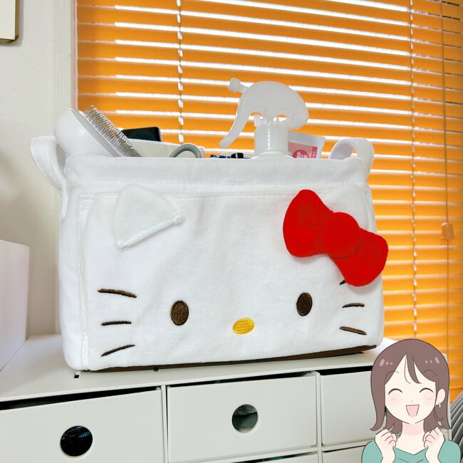 リビングがスッキリ片付いた!しまむらで見つけた「キティちゃんの収納ケース」全部屋に置きたいかわいさなんです!