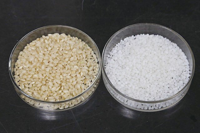 吟の精の玄米と50％精米