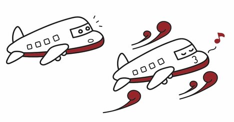 【思考力チェック！】A,Bという2つの空港を飛行機で往復する。飛行機でAを出発したとき、A,B間が「無風」のときとくらべて、「AからBへつねに風が吹いている」場合、飛行機の往復時間はどうなる？