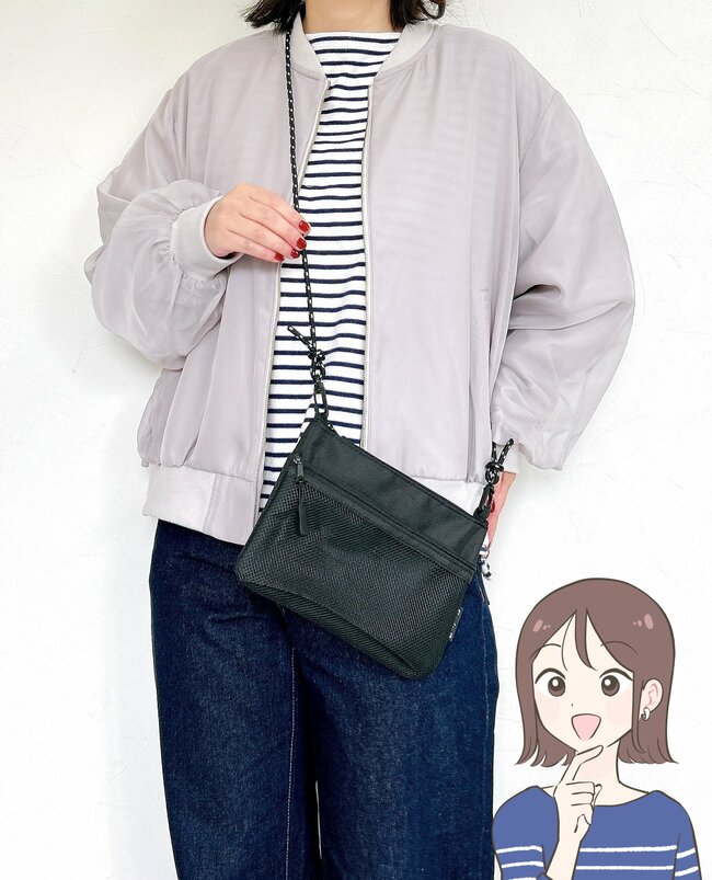 330円とは思えない…!ダイソー姉妹店の「おしゃれショルダーバッグ」ポーチとしても使えるから、毎日手放せない!