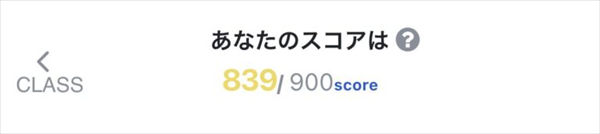 セゾンクラッセのスコア