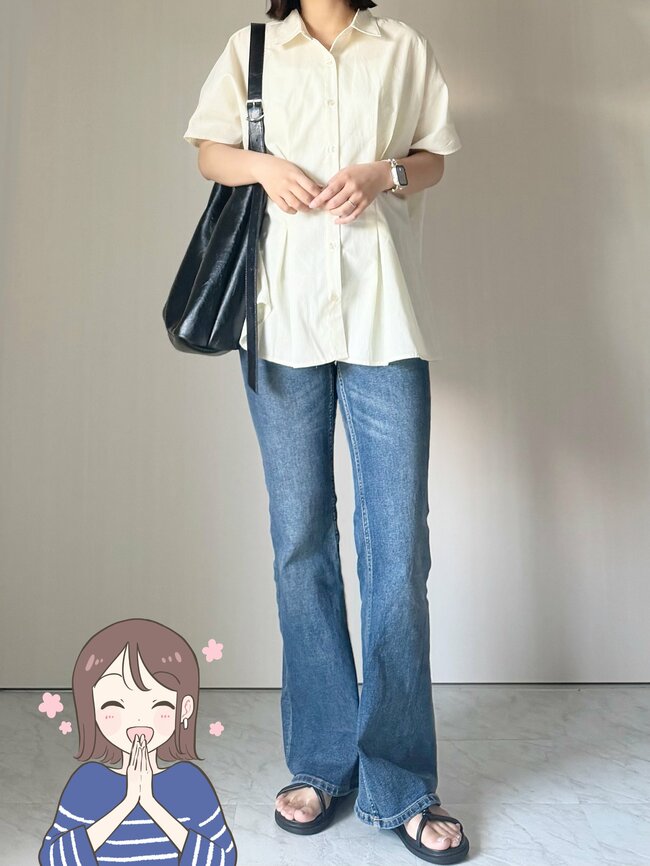 【しまむら】後ろ姿までカワイイ！1639円の「おしりまでカバーできるトップス」ウエストがキュッと細く見える！《購入レビュー》