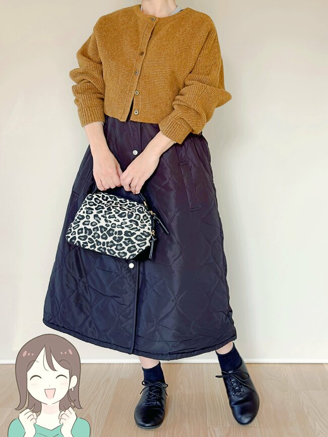 毛布を着てるみたい!しまむらの“2420円ジャンパースカート”羽織るだけでポカポカだから寒い日に手放せない!