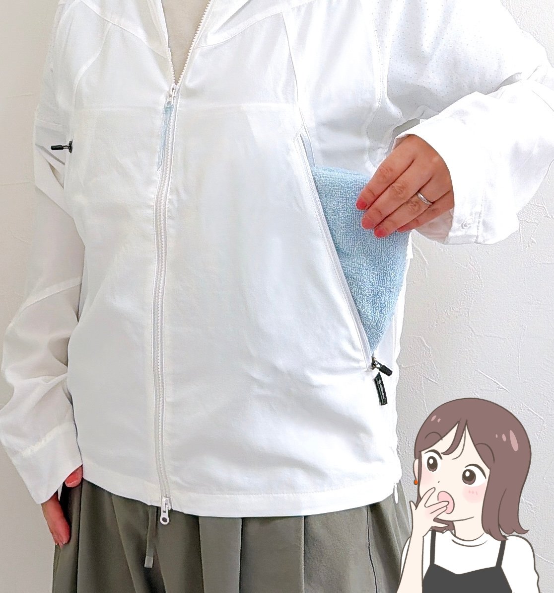 「着てた方が涼しい」「上半身だけ木陰にいるよう」ワークマンの“暑さ対策パーカー”涼しくなる工夫がいっぱいで感動！「驚くほど軽い」