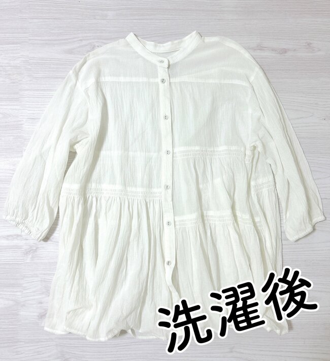 すぽんと着るだけで大人かわいい！しまむらの「ワンピースみたいなブラウス」お尻まですっぽり隠せるのが嬉しい！