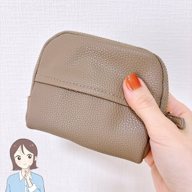 【3COINS】カードが60枚も入った！ガバッと開く「ぺたんこポーチ」小物をスッキリ持ち歩けて大助かり！《購入レビュー》