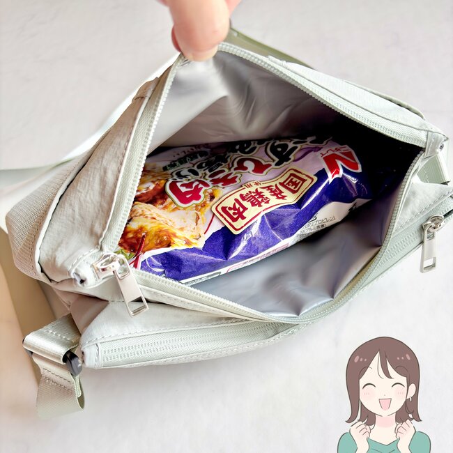 他のバッグが使えなくなった…!しまむらの“保冷できるショルダーバッグ”が便利すぎる!アイスが20分たっても溶けないし、暑さ対策もできて天才!