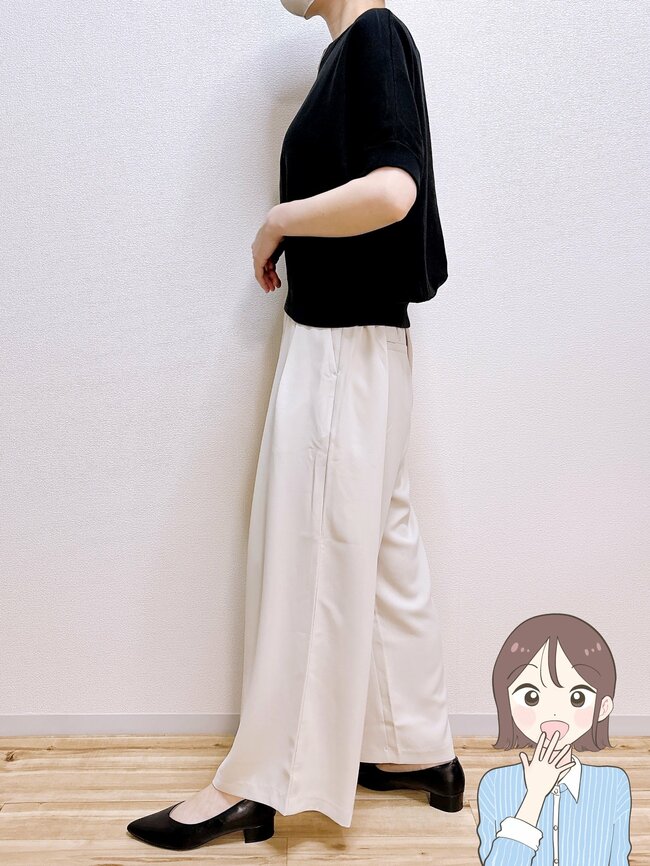 「着痩せして見えます」「スタイル盛れる」ハニーズの“ひんやり快適ワイドパンツ”がオンオフ着まわせて大活躍！「色違いもほしくなりました」