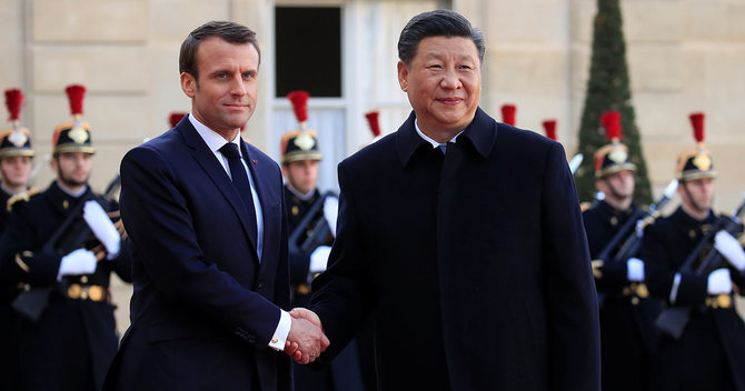 習近平国家主席とマクロン仏大統領
