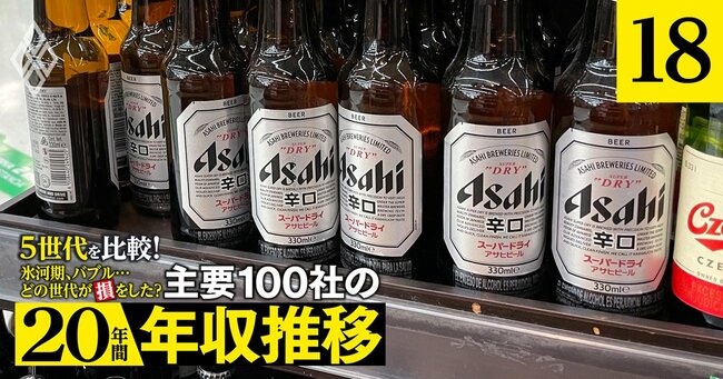 氷河期、バブル…どの世代が損をした？5世代を比較！主要100社の「20年間年収推移」＃18