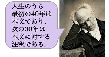 人生のうち最初の40年は本文であり、次の30年は本文に対する注釈である。