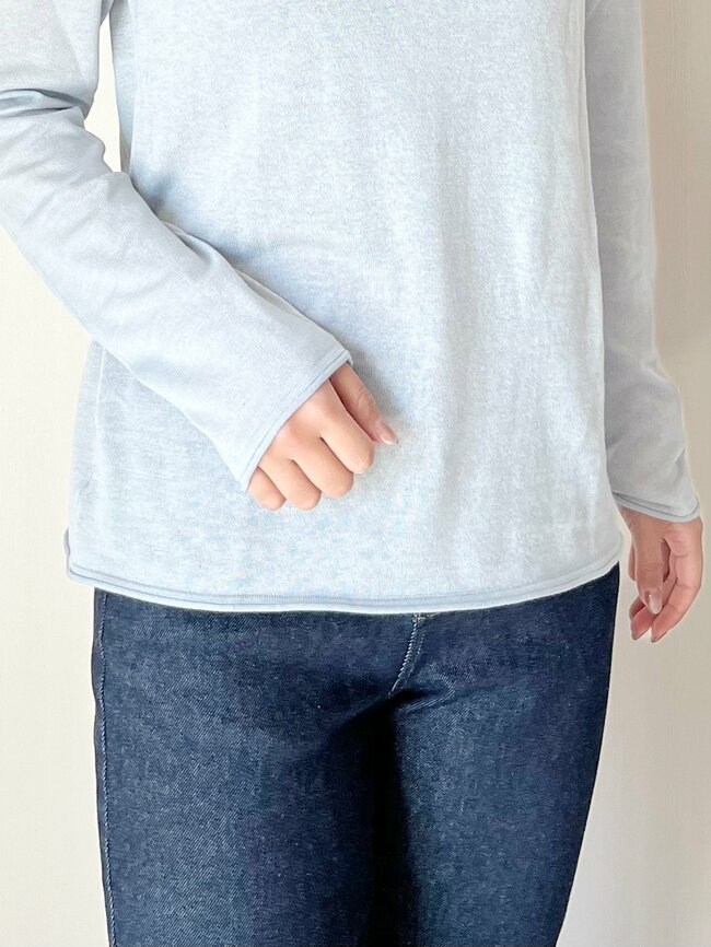 絶妙な透け感がたまらない！無印良品の「ふんわりトップス」華奢見えする上に、ロングシーズン着回せます！