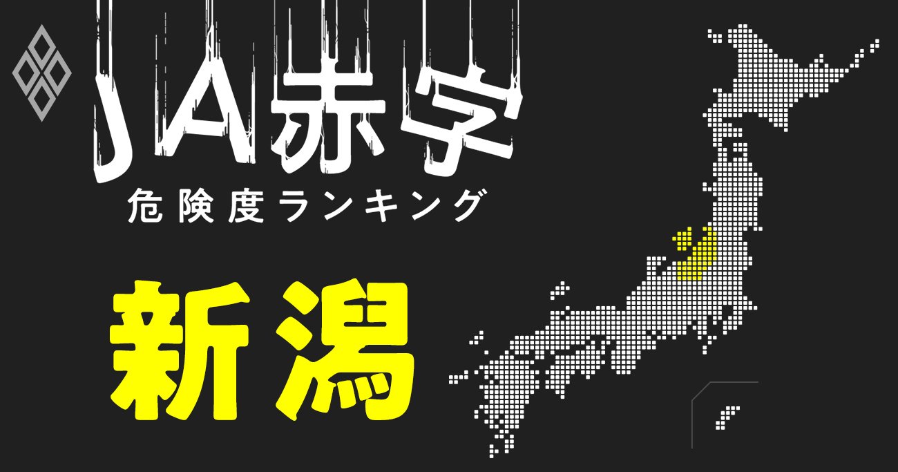 【新潟】JA赤字危険度ランキング、19農協中11農協が赤字転落