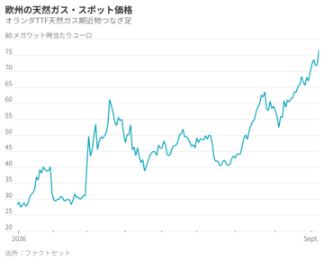 天然ガス貯蔵控える欧州、冬季を前に危険な賭け