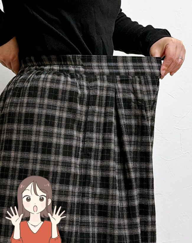 お尻や太ももが目立ちにくい！しまむらの「スカートみたいなパンツ」ふんわりシルエットでレトロ可愛い…！《購入レビュー》