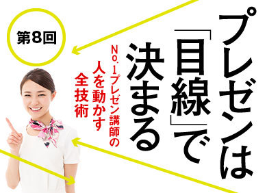 プレゼン中の基本姿勢は<br />「おへその前で手を組む」がベスト