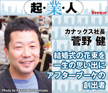 結婚式の花束を一生の思い出にアフターブーケの創出者カナックス社長　菅野 健