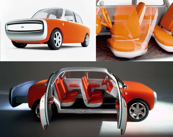 1999年にマーク・ニューソンがデザインした021Cは、形そのものではなく、自動車のユーザー体験改善へのアプローチの面で、Apple Carの参考になりそうだ。 Photo: Ford / Marc Newson