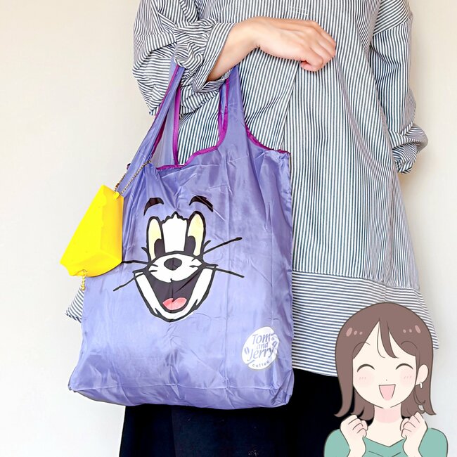 「買わずにはいられなかった」「ふつーに衝動買いしたわ」タリーズ×トムとジェリーの“チーズみたいなポーチ”エコバッグ付きで可愛すぎる…！