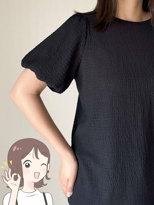 【しまむら】春夏コーデに大活躍！1089円の「ぽわん袖トップス」二の腕やウエストをカバーできて頼りになる！