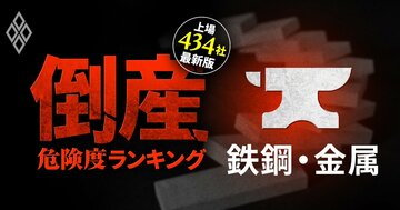 【鉄鋼・金属22社】倒産危険度ランキング最新版!2位は日本電解、1位は?日本製鉄グループの出資先もランクイン