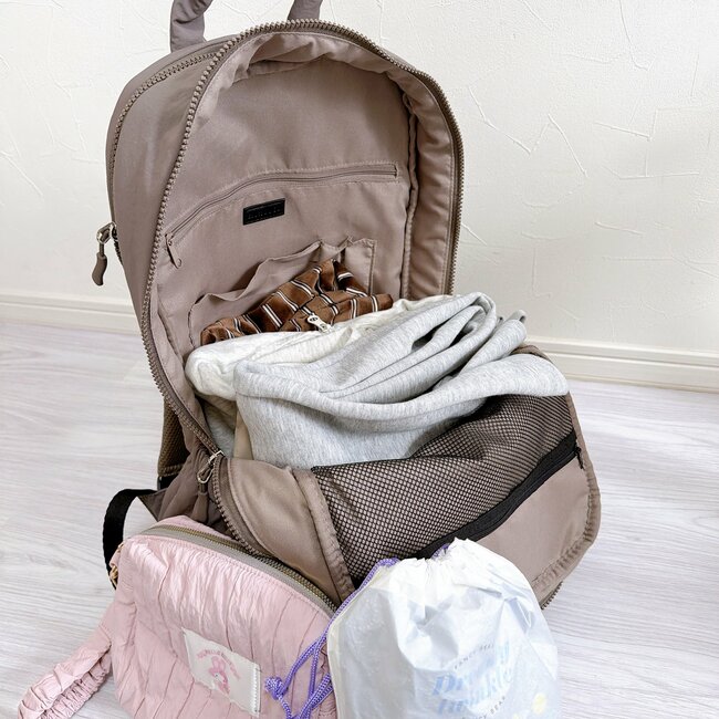 2泊分の荷物が入った！しまむらの「大人かわいいリュック」ポケットたくさんで大容量って最高じゃん！《購入レビュー》